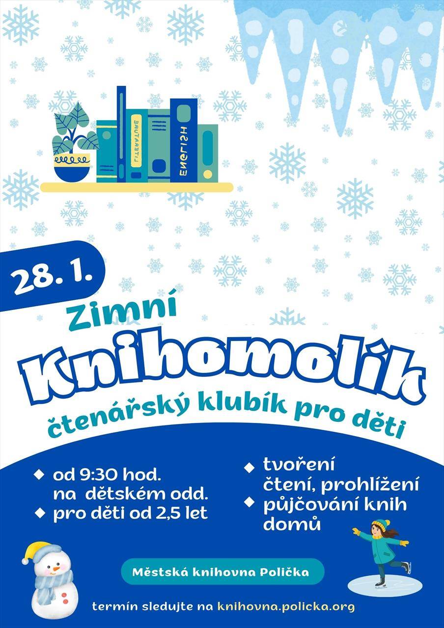 čtvrtek 8. ledna od 20.00 hodin v malém sále Tylova domu  LiStOVáNí – Historky all inclusive  Tentokrát se můžete těšit na čtení z knihy Historky all inclusive – ironické, vtipné i trefné příběhy z dovolené, kde se může stát úplně všechno. Herci rozehrají situace, které zná každý, kdo někdy ...  (Kultura / Městská knihovna)
