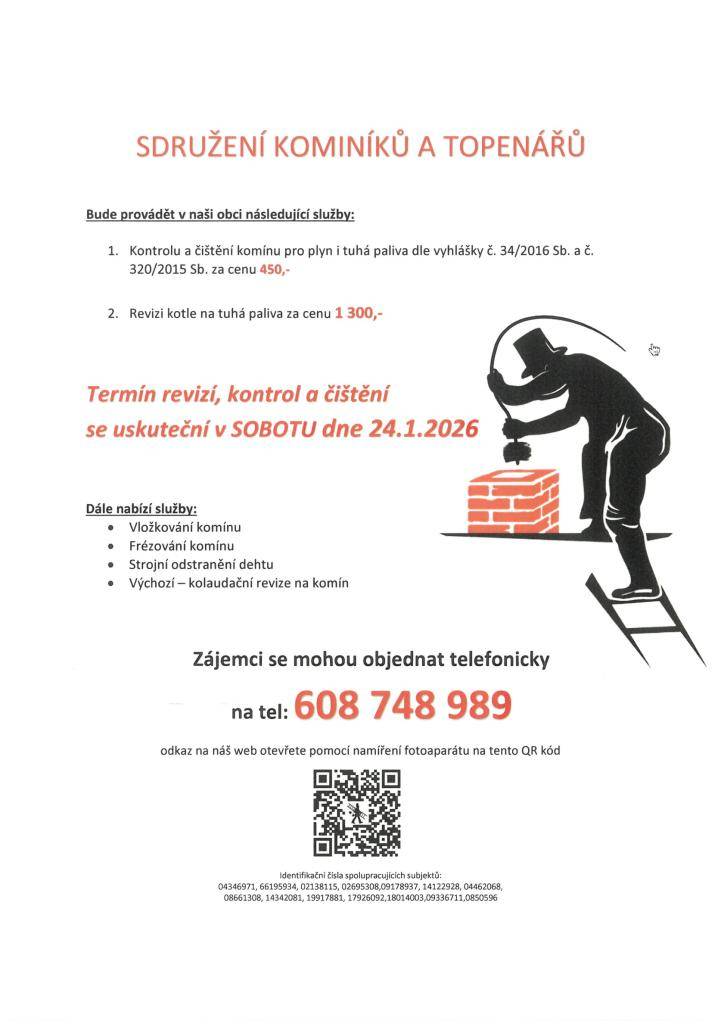 Revize kotlů a čištění komínů