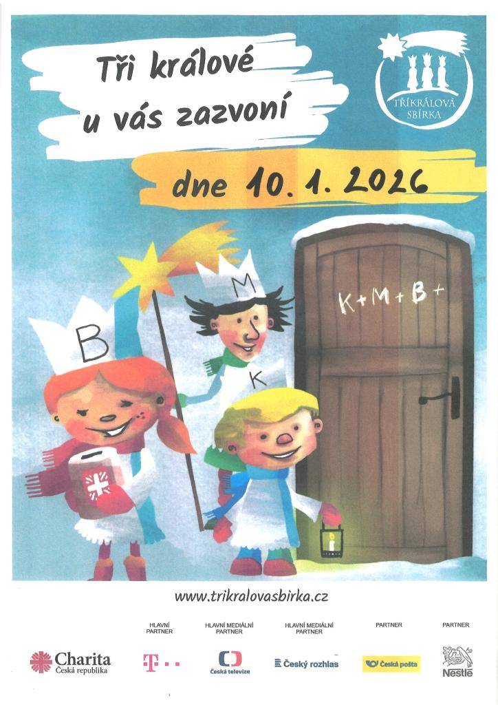 Sobota 10. ledna 2026.  12. 1. - 14. 1. 2026 bude ještě jedna kasička k dispozici v kanceláři obecního úřadu v Hosíně.