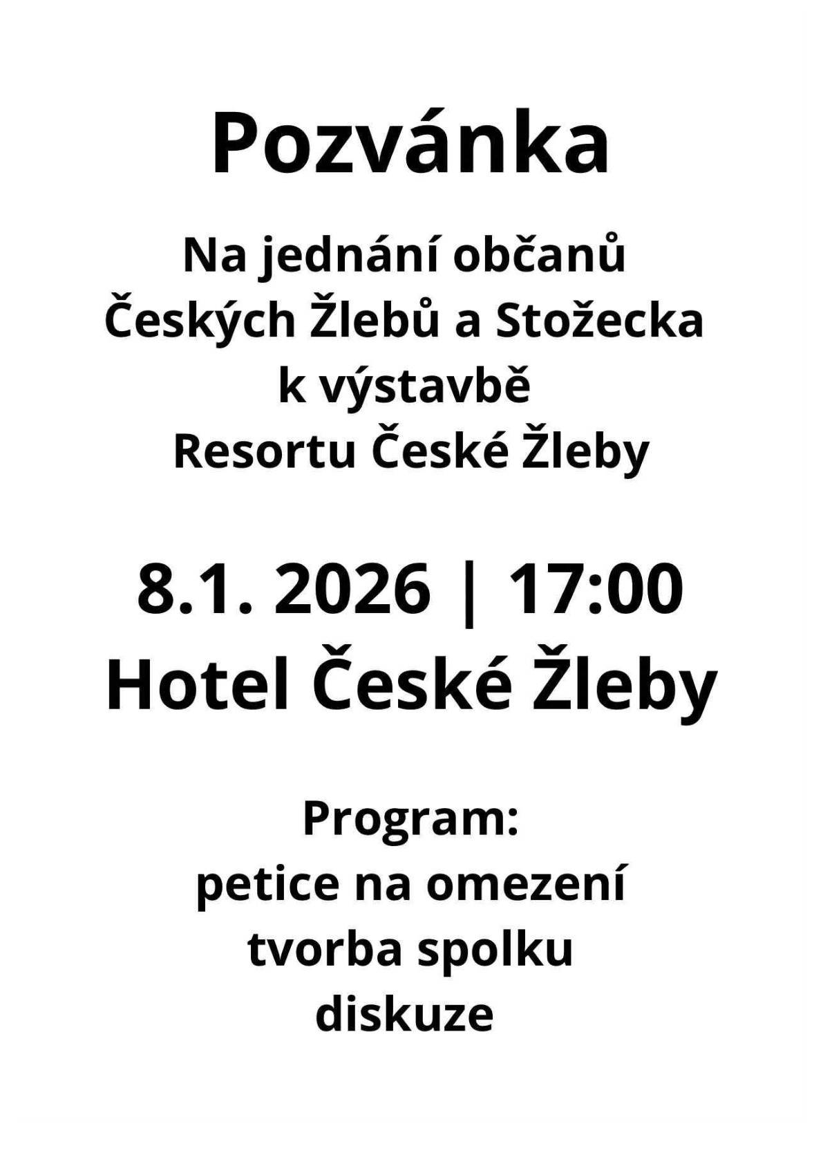 Pozvánka na jednání