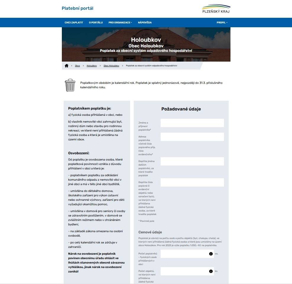 Zastupitelstvo obce na svém jednání dne 15.12.2025 projednalo výši místního poplatku za obecní systém odpadového hospodářství.