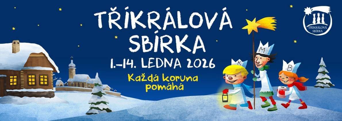 🤴🤴🤴 V sobotu 10. ledna 2026 od 9 hodin se vydají skupinky tříkrálových koledníků s úředně zapečetěnou pokladničkou do ulic Mohelnice na tradiční Tříkrálovou sbírku. ✏️Tradičně označí požehnanou křídou veřeje dveří nápisem K+M+B+2026, který symbolizuje přání dobra a požehnání. Do pokladničky pak můžete přispět libovolným finančním darem, který pomůže v našem regionu lidem, o které Charita pečuje svými službami. Pokud k Vám králové nedorazí vůbec (protože se třeba nenašlo dost dobrovolníků nebo koledníci náhle onemocněli), můžete do sbírky přispět i jiným způsobem: od 1. do 11. ledna bude připravena statická kasička umístěná v prostoru Infocentra; do online kasičky na www.trikralovasbirka.cz, kam, stejně jako loni, pro Charitu Zábřeh konkrétně darujete uvedením PSČ Mohelnice. 💰 Výtěžek připravované Tříkrálové sbírky Charita využije na podporu péče o chudé, děti a samoživitele s nízkými příjmy, nemocné, lidi po úrazech, handicapované, seniory, umírající. Tedy o ty, kdo nějakou míru dopomoci v náročné situaci ve svém životě potřebují. Výtěžek bude v regionu využit také ke spolufinancování zřízení nové pobytové odlehčovací služby a k rozšíření kapacit terénních a ambulantních služeb pro seniory, které nyní již nezvládají reagovat na zvýšený zájem. 👩 Koordinátorka Tříkrálové sbírky 2026 - tel: 793 980 508 nebo e-mail: trikralova.sbirka@charitazabreh.cz ℹ️ Více informací naleznete zde.