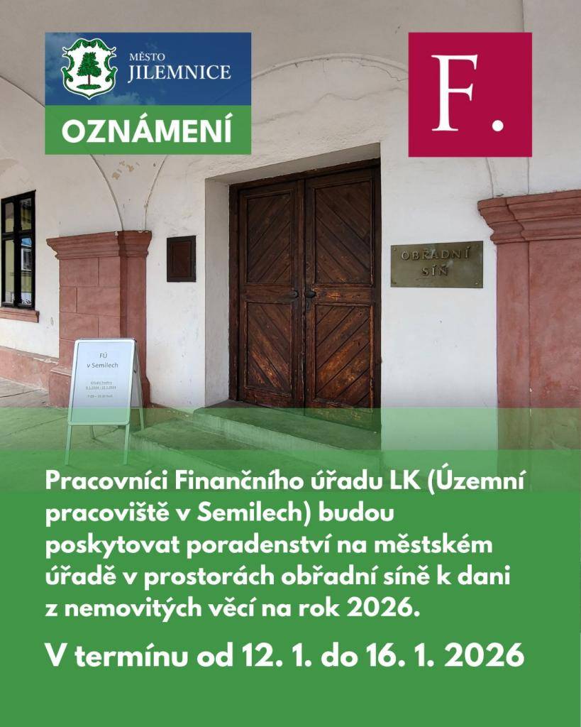 Finanční správa i letos zajistí výjezd pracovníků majetkových daní do obcí, kde byla zrušena místní pracoviště finančního úřadu.