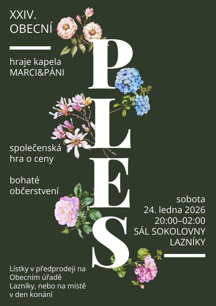 leden patří tradičně Obecnímu plesu v sále Sokolovny