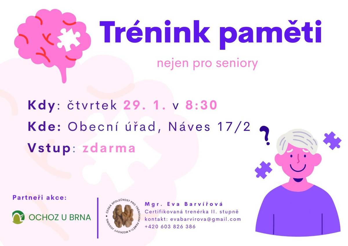 Čtvrtek 29. 1. 2026 v 8:30 na obecním úřadě. Vstup zdarma.