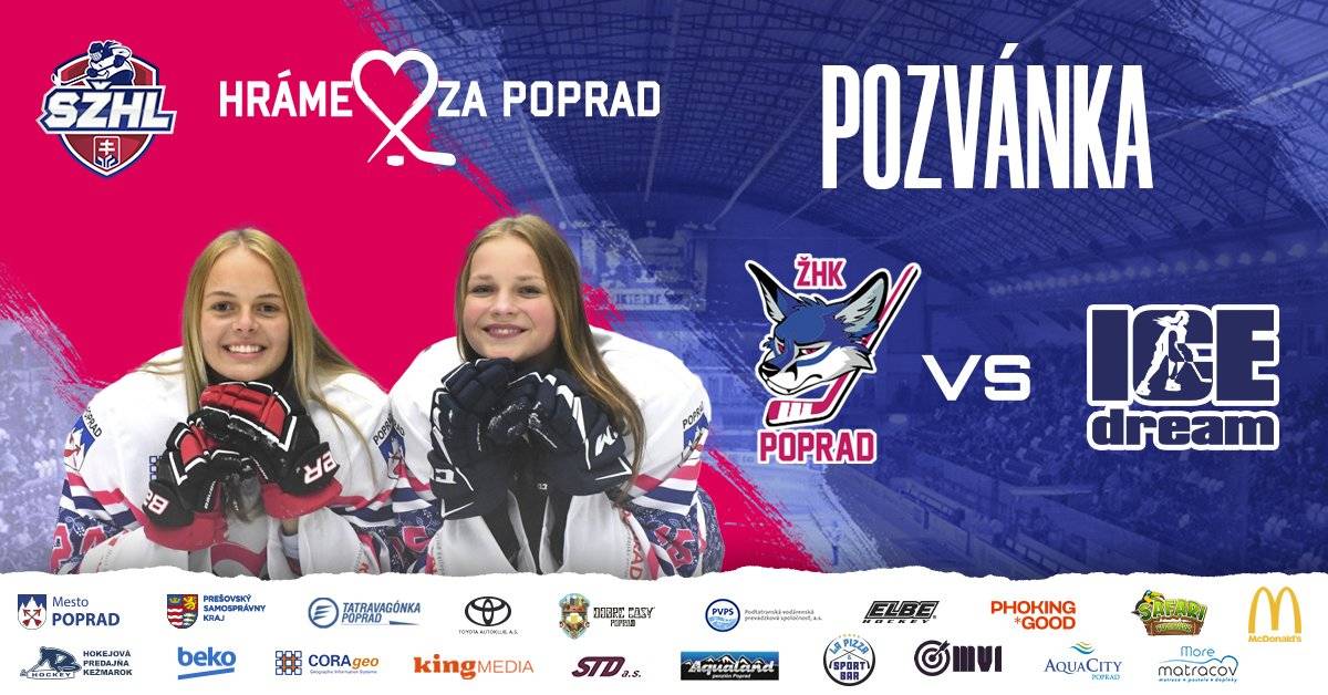 🦊Popradské hokejistky odohrajú prvý domáci zápas v Novom roku netradične v utorok, a to dnes - 6. januára o 16. hodine. 👌Bude to tzv. „trojkráľový duel“ a v rámci 14. kola Kaufland SŽHL privítajú Popradčanky na ľade Zimného štadióna mesta Poprad tím Ice Dream Čaňa. Budete pri tom? 😉