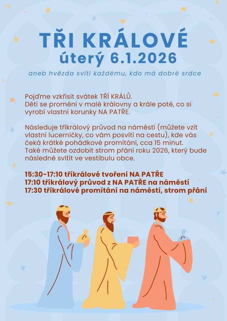 Vzhledem k velmi mrazivému počasí, nebude promítání filmu na náměstí, ale také Na Patře. Nebude probíhat ani průvod. Děkujeme za pochopení.