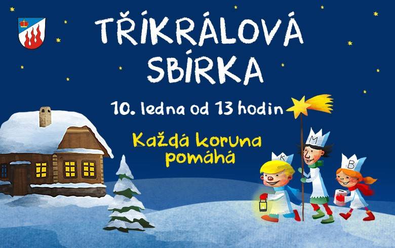 V sobotu 10. ledna od 13:00 hodin budou obcí procházet děti s Tříkrálovou sbírkou. Příspěvek bude možné vložit do zapečetěné pokladničky nebo zaslat pomocí QR kódu uvedeného na pokladničce.