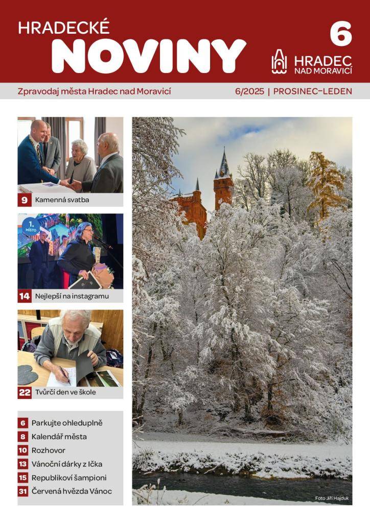 Redakční uzávěrka prvního letošního vydání Hradeckých novin je ve čtvrtek 15. ledna 2026 (distribuce veřejnosti první týden v únoru 2026).