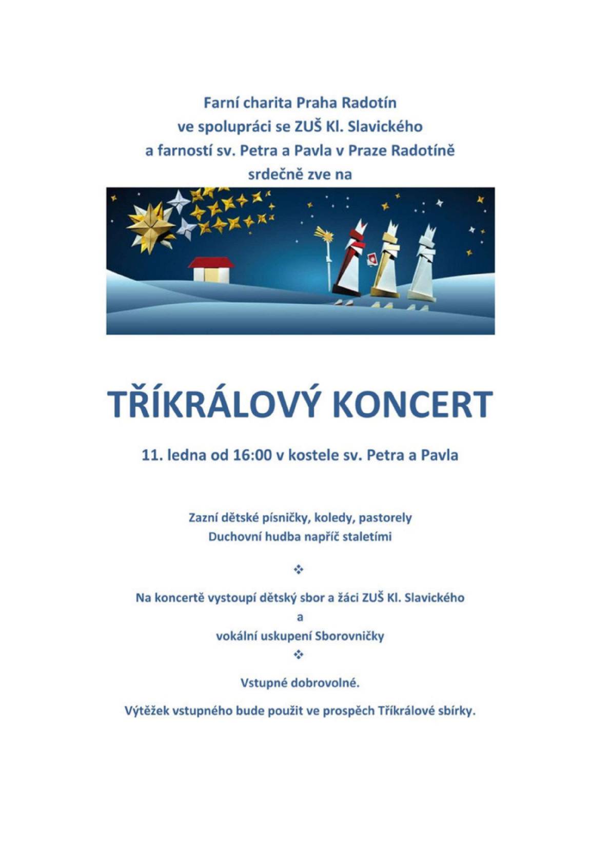 11. ledna 2026 od 16:00 v kostele sv. Petra a Pavla