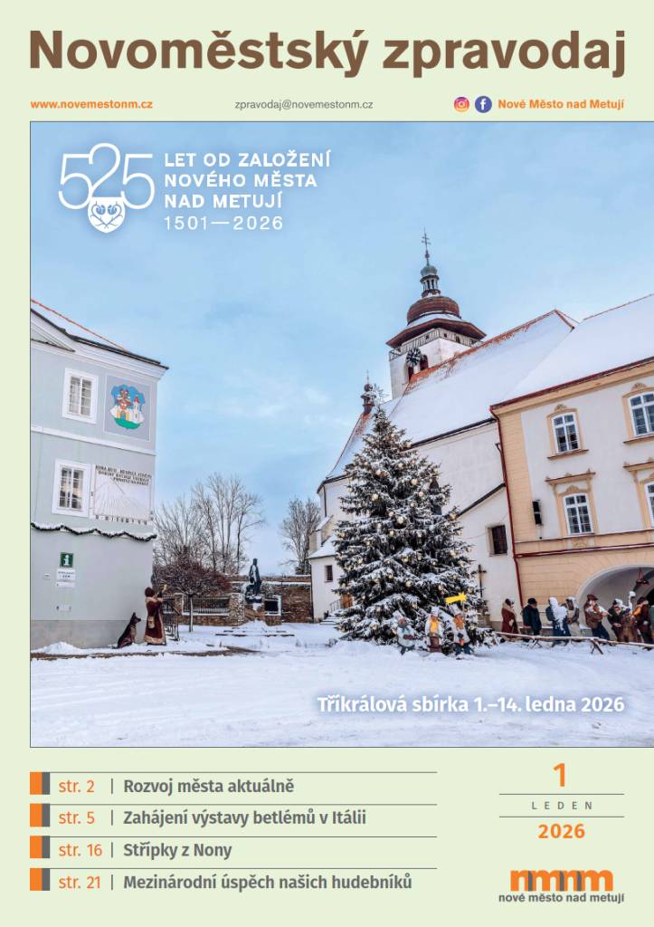 Právě vychází lednové vydání Novoměstského zpravodaje roku 2025
