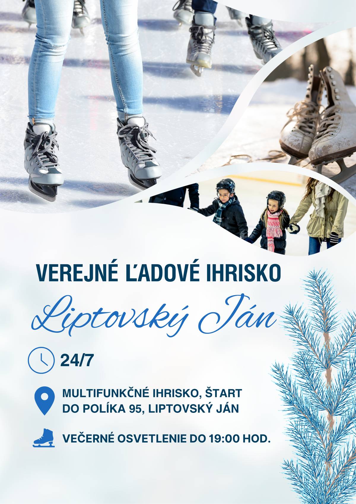 Zima patrí ľadu! Príďte si zakorčuľovať a užiť si mrazivú atmosféru s rodinou či priateľmi.