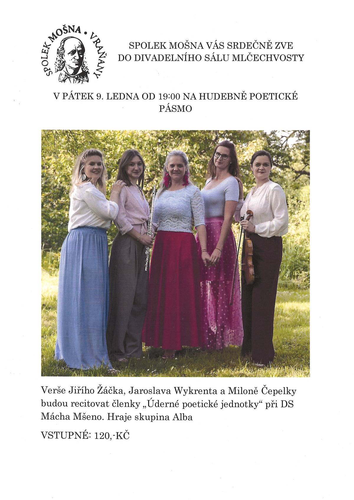 V pátek 9.1. od 19 hodin na sále v Mlčechvostech.