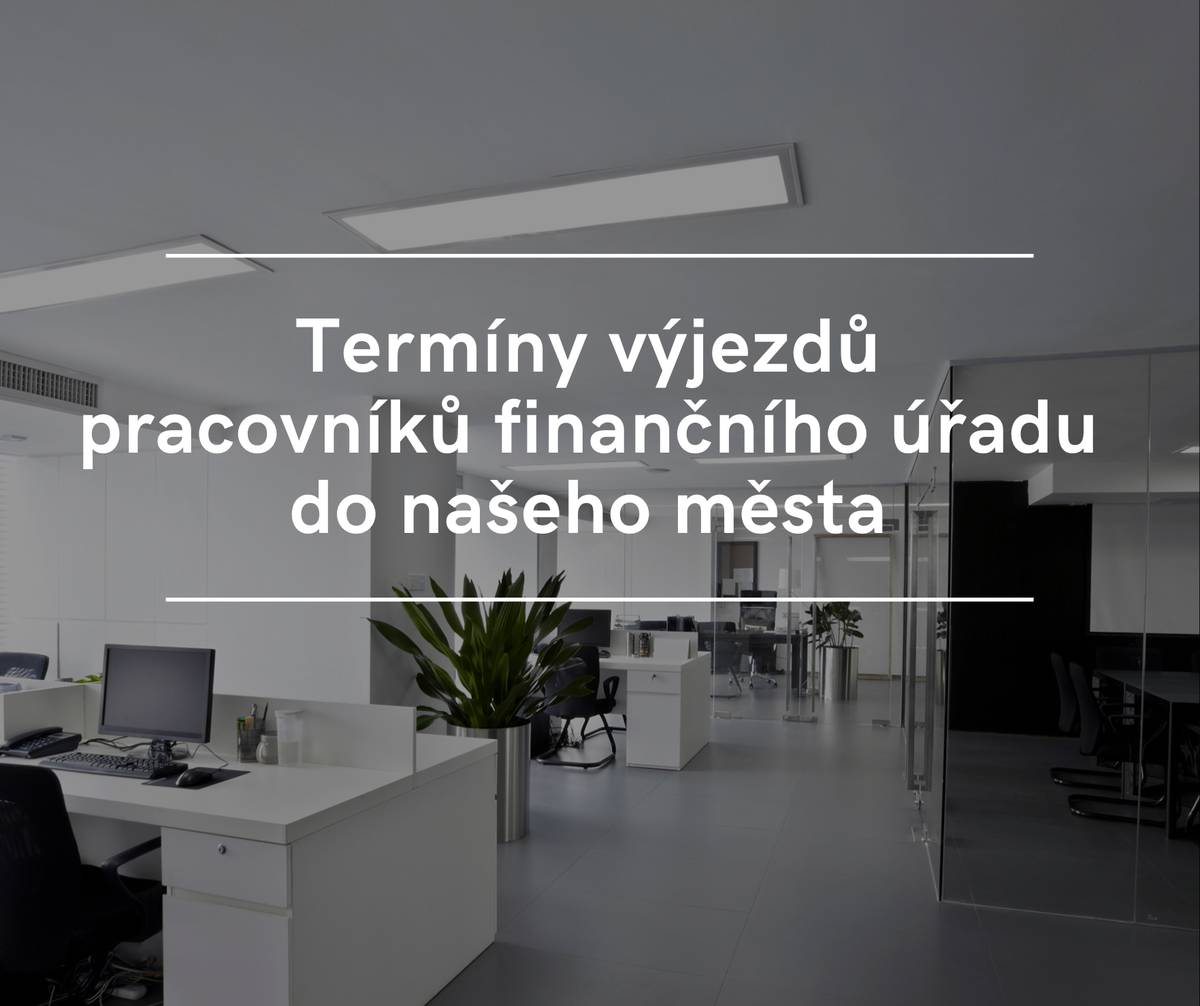 I v roce 2026 vám budou v prostoru Městského úřadu Moravské Budějovice k dispozici pracovníci Finančního úřadu z Třebíče, aby vám poradili s vyplněním a podáním daňového přiznání k dani z nemovitých věcí. Výjezdy zaměstnanců – daňových specialistů budou organizovány v sídle budovy MěÚ v Moravských Budějovicích, nám. Míru 31, 676 02 Moravské Budějovice, malá zasedací místnost, dveře č. 108, a to v následujících termínech: 19. 1. a 21. 1. 2026 v čase 8 až 16:30 hod., 20. 1. a 22. 1. v čase 8 až 14:30 hod.