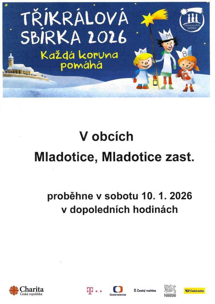 - pro obce Mladotice, Mladotice zastávka proběhne dne 10.1.2026 v dopoledních hodinách.
