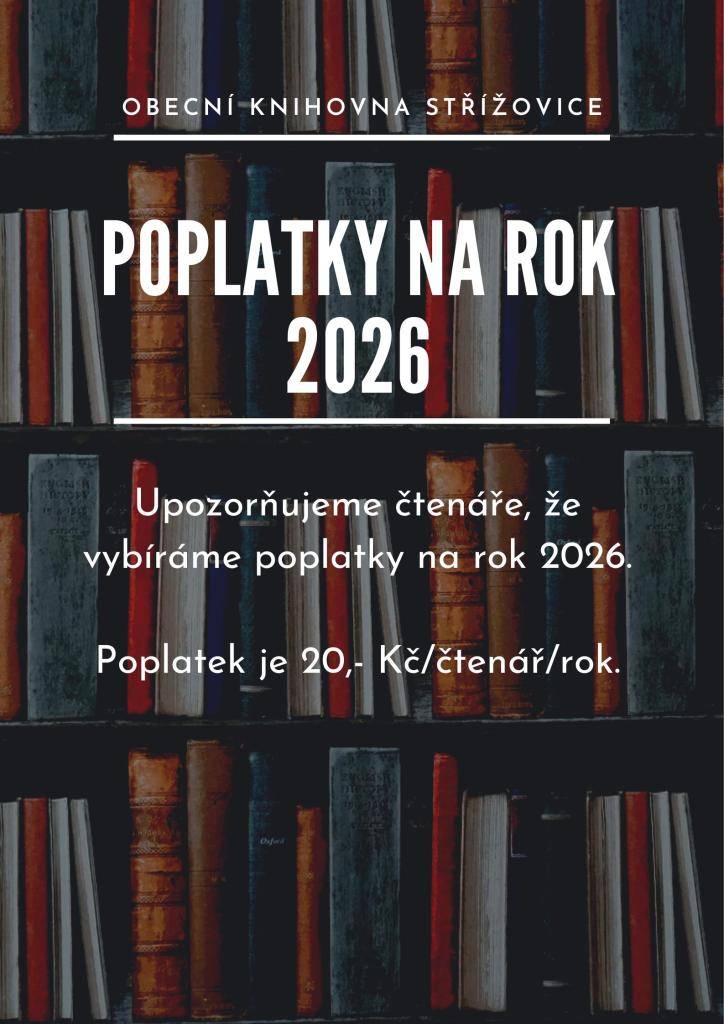 Upozorňujeme čtenáře, že vybíráme poplatky na nový rok.
