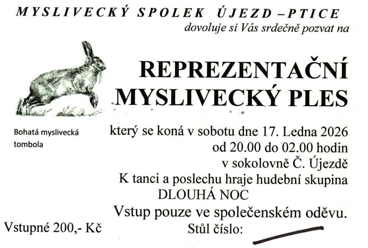 Myslivecký ples Č. Újezd