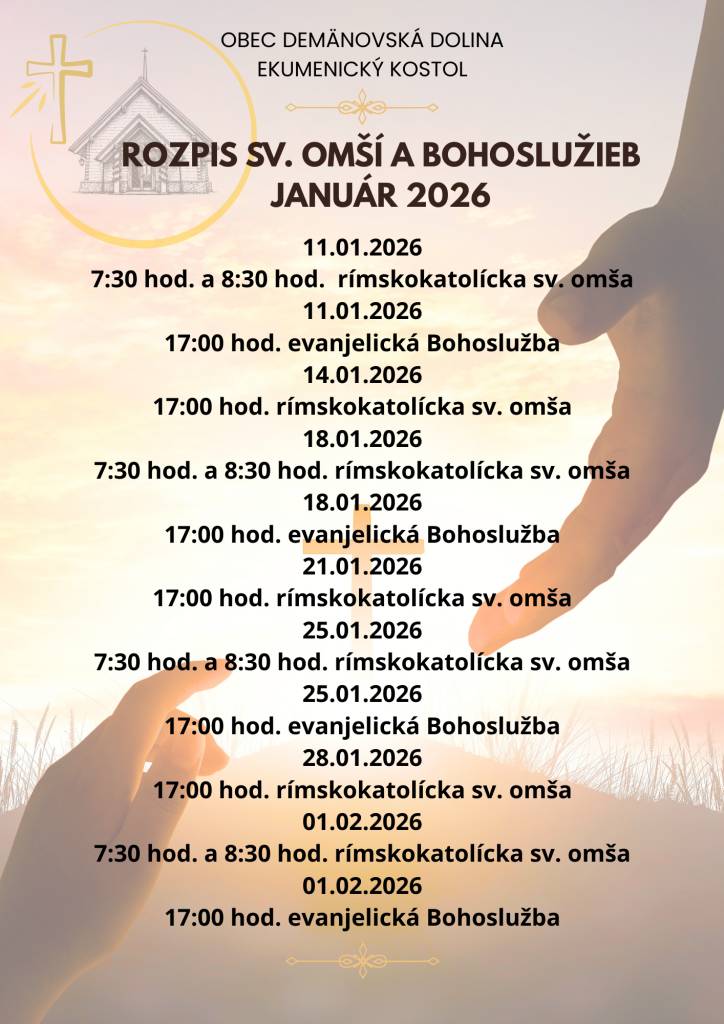 Rozpis sv. omší a Bohoslužieb