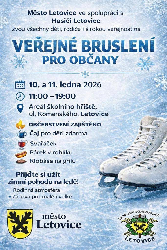 Veřejné kluziště v Areálu školního hřiště na ulici Komenského