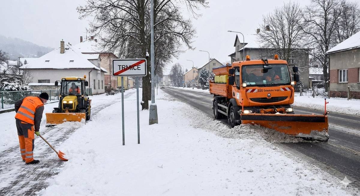Vážení spoluobčané, v souvislosti se sněhovou nadílkou bychom vás rádi informovali, jakým způsobem probíhá úklid komunikací v našem městě. Abychom předešli nedorozuměním, zde je krátký přehled kompetencí:   🚜 Zaměstnanci města Trmice se starají primárně o místní komunikace, které jsou ve vlastnictví města (vedlejší ulice, chodníky).   🚛 Správa a údržba silnic Ústeckého kraje (SÚS ÚK) - Úklid hlavních silnic procházejících městem, které patří Ústeckému kraji, zajišťuje krajská správa silnic.   Prosíme o trpělivost. Naši zaměstnanci jsou v terénu a dělají maximum pro vaši bezpečnou cestu. Děkujeme za pochopení a přejeme klidný den!
