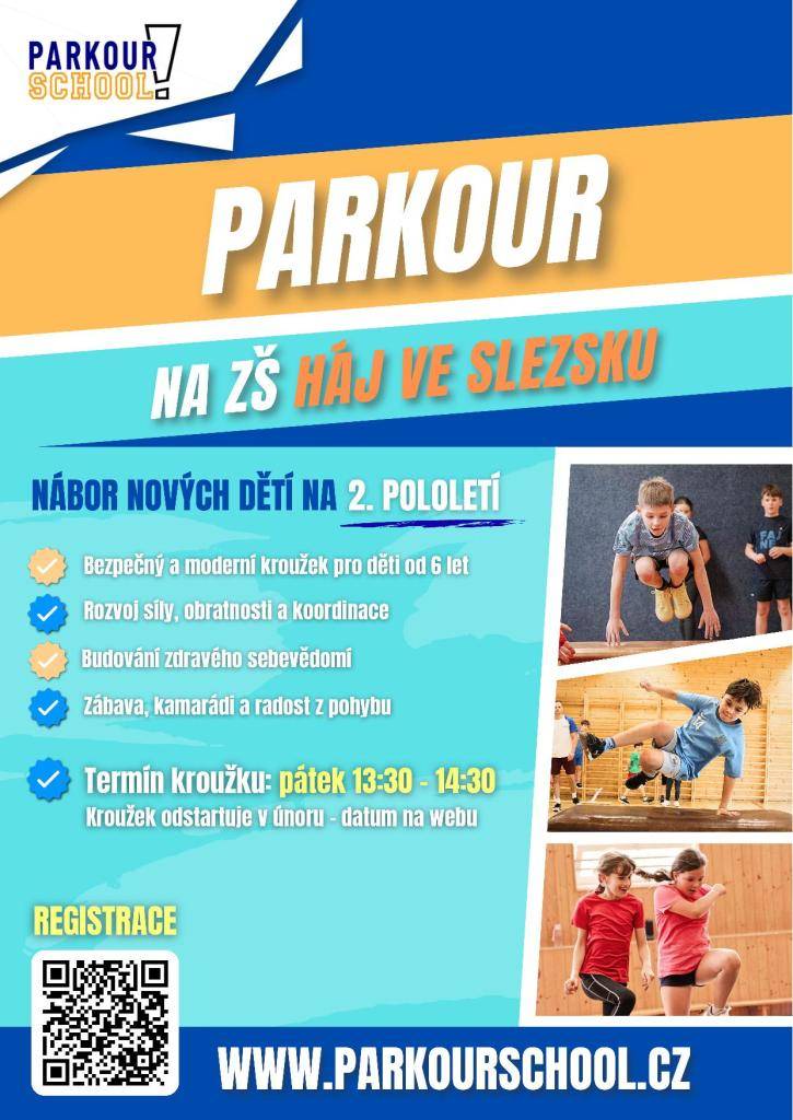 Možnost přihlášení a další informace naleznete na webových stránkách www.parkourschool.cz.    Veškeré dotazy směřujte prosím na vedení spolku:  info@parkourschool.cz, tel. 737 395 167.