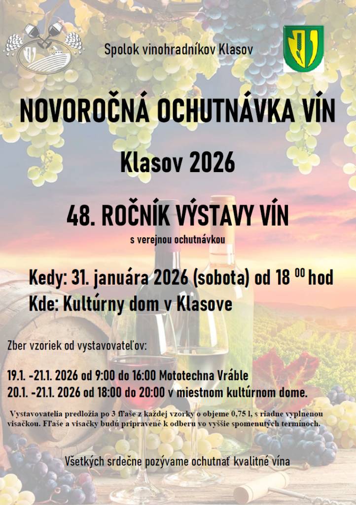 ovoročná ochutnávka vín Klasov