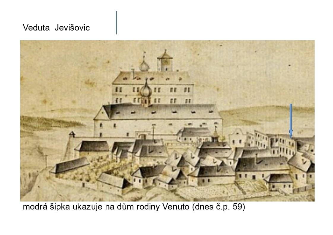 Pro příznivce a obdivovatele bohaté jevišovické historie, bych tu měl hned na začátku roku jedno významné výročí narození před 280 lety. Jedná se o jevišovického rodáka Jana Antonína Venuta (1746 Jevišovice – 1833 Hradec Králové) jež patří ve svém rodišti k neprávem zapomenutým osobnostem. Pochází z italského rodu Venuto(dříve psáno Denoto), který přišel do Jevišovic v roce 1670. Venutové se v Jevišovicích usadili a František Venuto (1682 -1742) se dokonce stal městským primátorem. Jan Nepomuk Antonín Vít Venuto se narodil jako třetí syn z devíti dětí manželům jevišovického obchodníka Antonína Venuto a Vilemíny, rozené Mortierové, dcery hejtmana jevišovického panství. Pokřtěn byl 24. května 1746 v kostele sv. Mikuláše v Jevišovicích, zbořeného na hřbitově r. 1823. Základní vzdělání získal v rodných Jevišovicích a po studiích na jezuitském gymnáziu ve Znojmě od roku 1756 a na univerzitě v Olomouci byl roku 1769 vysvěcen na kněze, zpočátku působil jako zámecký kaplan v Jimramově, posléze se dostal do vyšších církevních kruhů v Olomouci, Mikulově a nakonec v Hradci Králové. Seznámil se s dalšími zemskými patrioty (Haynem, Schwoyem, Voigtem,…) a věnoval se zejména tvorbě vedut českých a moravských měst. Předlohou mu byly grafické listy, repliky, vzorníky, kopie děl jeho přátel, ale nejpodstatnější část tvořily jeho vlastní kresby z cest po českých zemích. Zemřel 1. dubna 1833 ve svém bytě v Hradci Králové ve věku 87 let. Pohřben byl podle svého přání u kostela sv. Martina v Chrašticích, vedle svého přítele Jana Leopolda Haye. V roce 1961 byl z jevišovického hřbitova přenesen empírový náhrobek rodiny Venuto do Starého zámku, který se tam snad nachází dodnes.