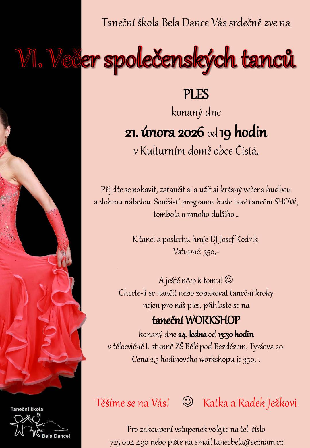 Přijďte si užít večer plný tanců a zábavy!
