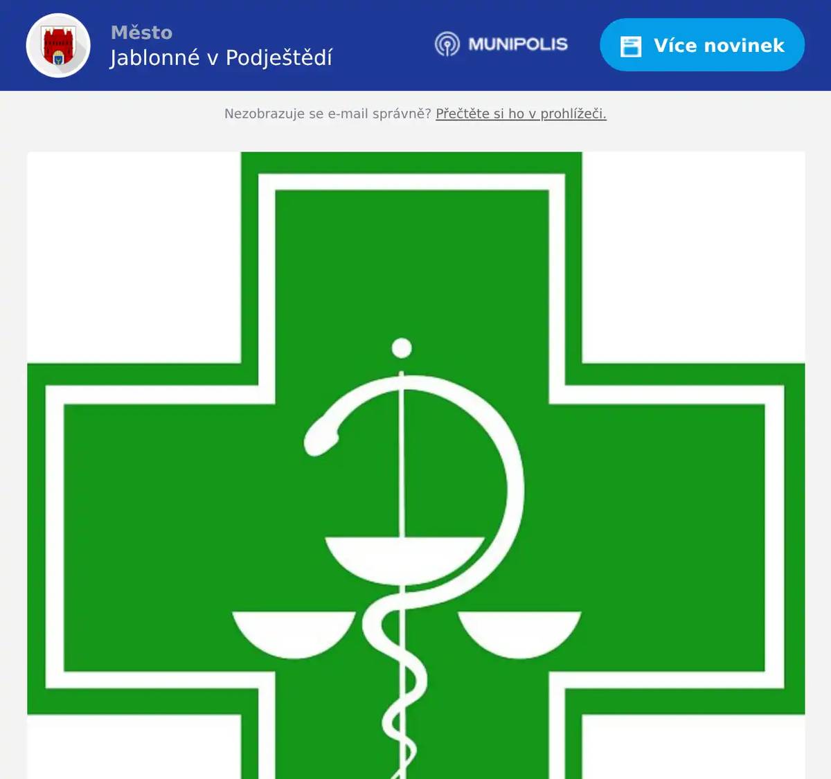 V pátek 09.01.2026 bude lékárna UZAVŘENA z důvodu provádění inventury. Nicméně z důvodu zvýšeného výskytu respiračních onemocnění bude lékárna mimořádně OTEVŘENA v sobotu 10.1.2026 od 8:00-12:00 hodin.