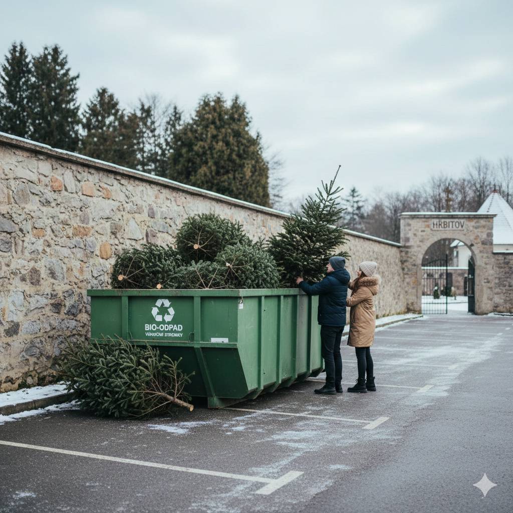 Kam s vysloužilým vánočním stromečkem?   Pro snadnou a ekologickou likvidaci jsme pro vás připravili kontejner na bioodpad, který najdete na parkovišti u hřbitova.   Prosíme o dodržení pravidel:  • Odkládejte pouze živé (přírodní) stromky.  • Stromek musí být zcela „odstrojený“ – zbavený všech ozdob