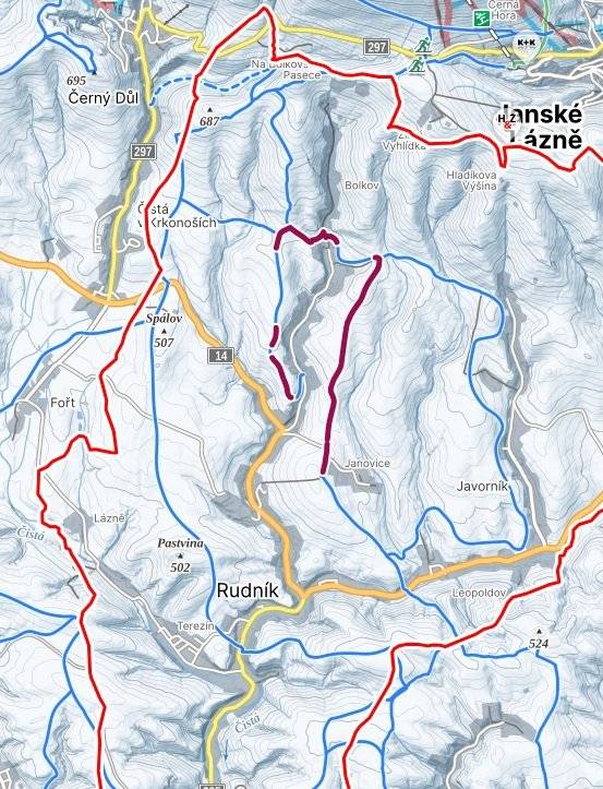 Včera a dnes jsme projížděli běžecké stopy v okolí Rudníka. Hotové jsou trasy Terezín, Čistá, Fořt, Bolkov, Janovice a Leopoldově. Pracujeme také na projetí tras směrem na Hoffmanovu boudu a Javorník. U základní školy jsou opět připravena tréninková kolečka. Bohužel vítr nám místy stopy zafoukává, proto se jejich stav může rychle měnit.  📍 Aktuální stav stop můžete sledovat:    na webu www.bilestopy.cz    na www.mapy.com (zimní varianta map)    Těším se na setkání ve stopě.  Skol  Jirka Stuchlík