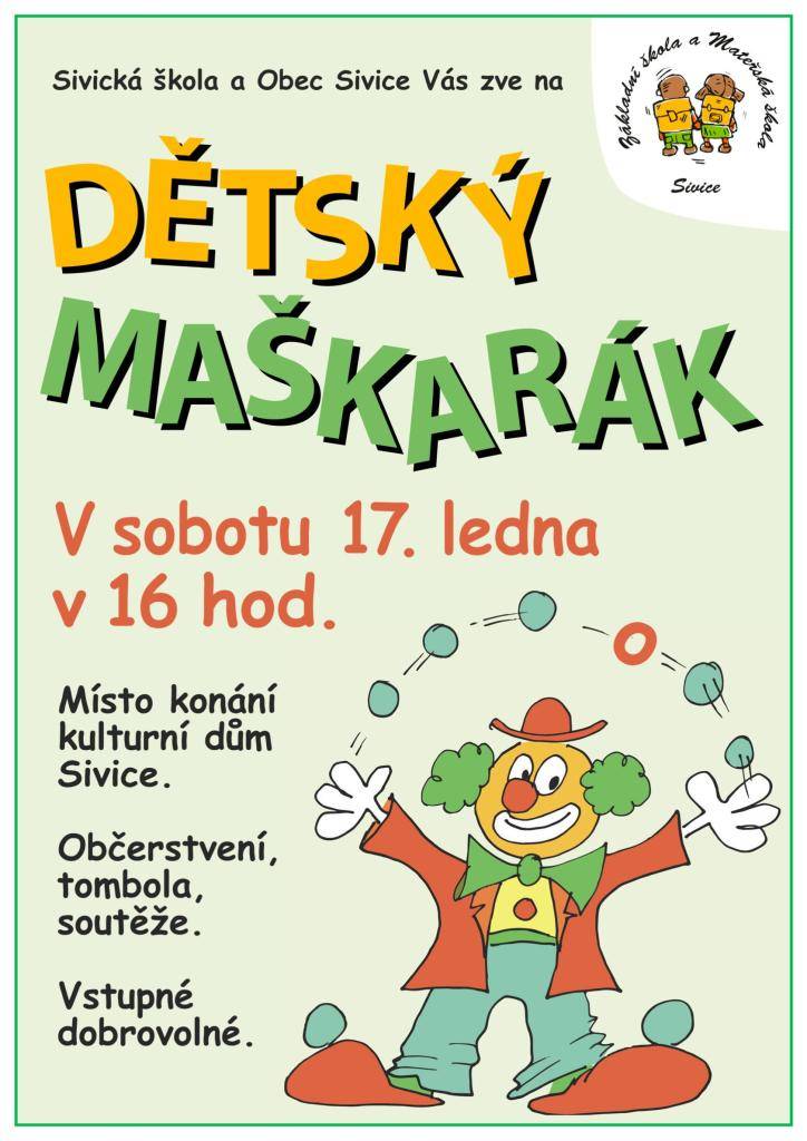 17. 1. 2026 v 16 hodin v kulturním domě v Sivicích