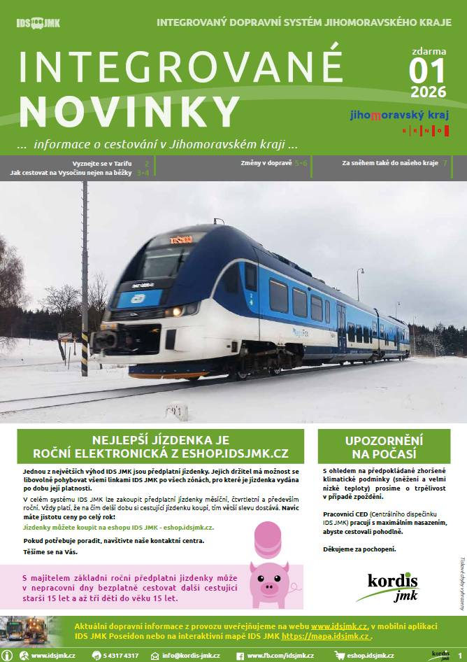 Informace o cestování v Jihomoravském kraji...