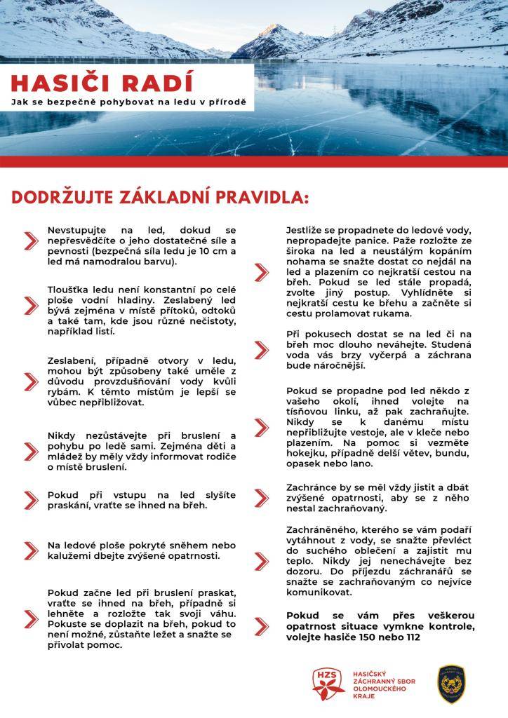 Jak se bezpečně pohybovat na ledu v přírodě