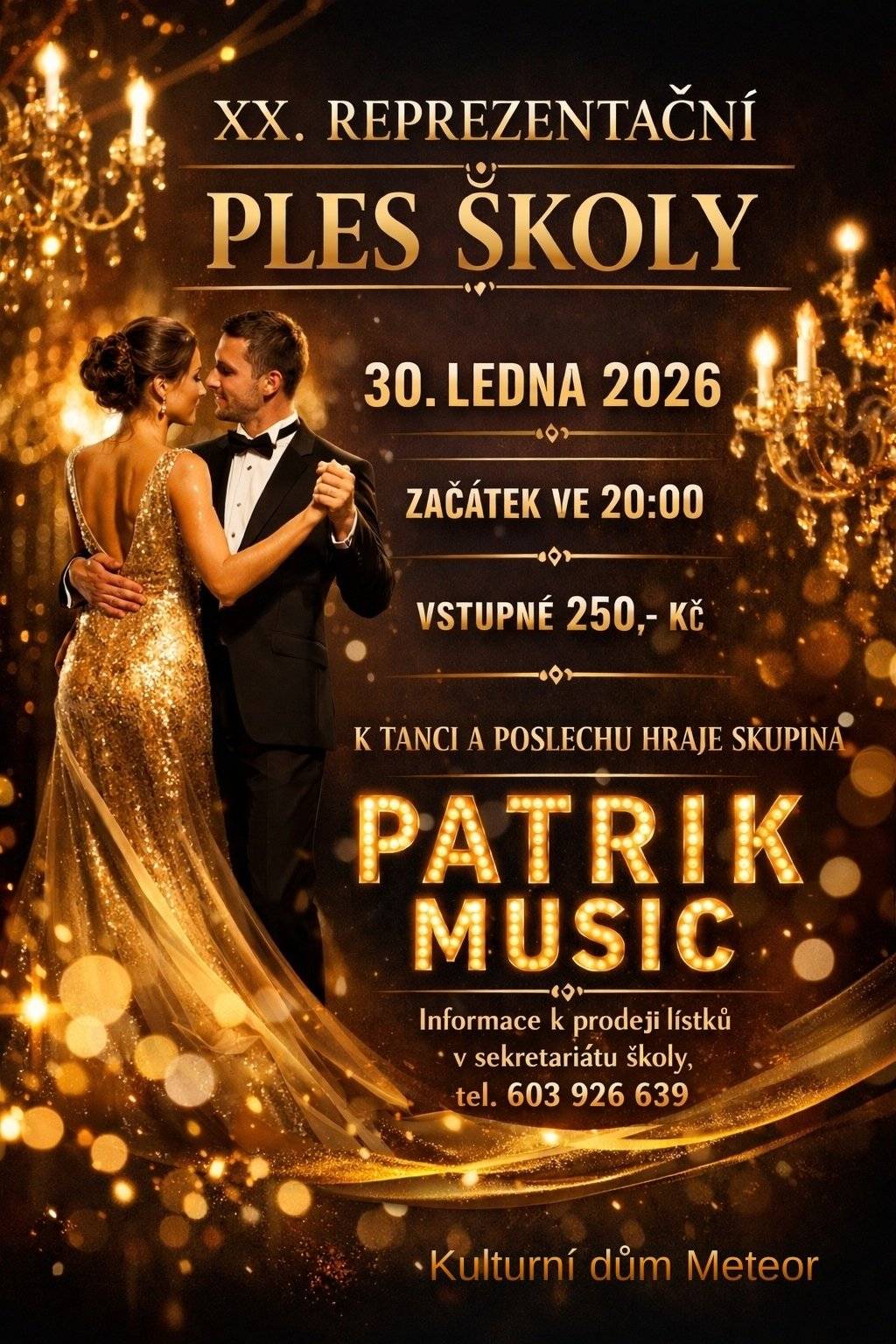 Je nejvyšší čas vytáhnout ze skříně společenský dress code - plesová sezóna již klepe na dveře 🙂 V Novém Sedle ji tradičně zahájí reprezentační ples naší základní školy.  Pro více informací a vstupenky volejte na telefonní číslo uvedené na plakátu. Přejeme povedený start letošní plesové štafety! 💃