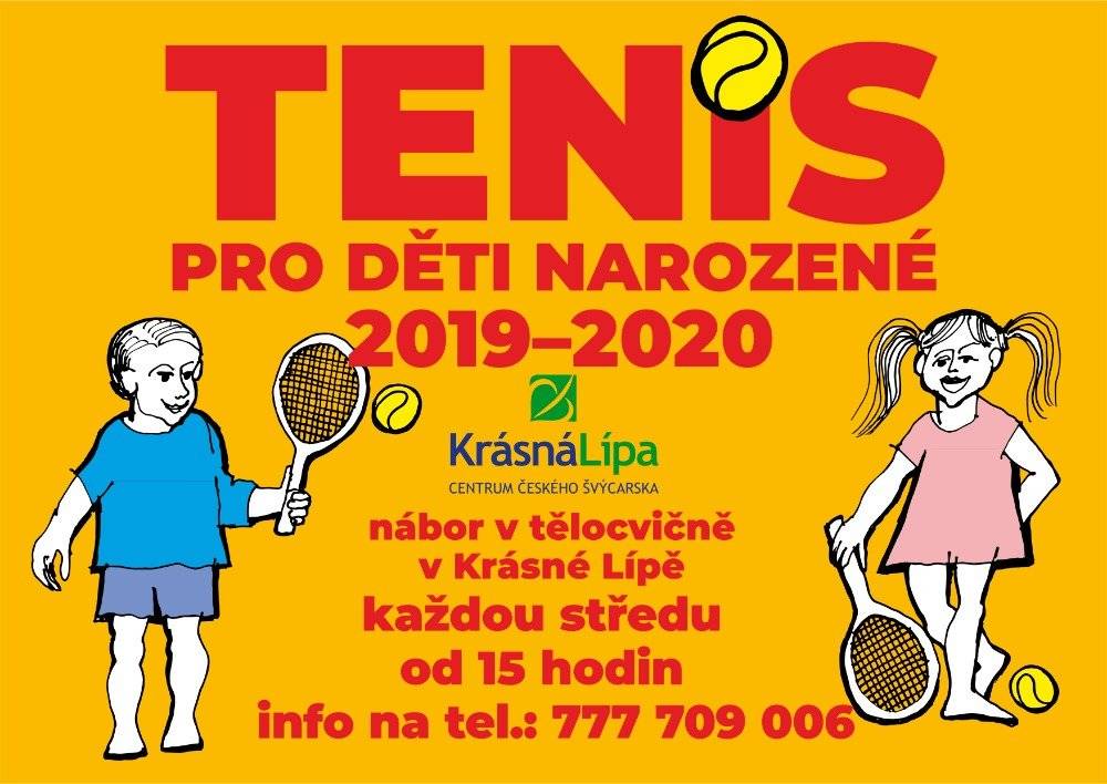 AC Krásná Lípa dělá nábor na tenis pro děti narozené v roce 2019 - 2020. Nábor probíhá každou středu od 15 hodin v tělocvičně na sportovním areálu. Za AC Krásná Lípa Vlastimil Šmalcl