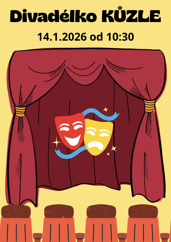Milí rodiče, ve středu 14.1.2026 nás čekají dvě milé akce. Dopoledne k nám zavítá Divadélko Kůzle a také se těšíme na čtení s babičkou Věruškou v rámci projektu Celé Česko čte dětem, do kterého jsme se aktivně zapojili.