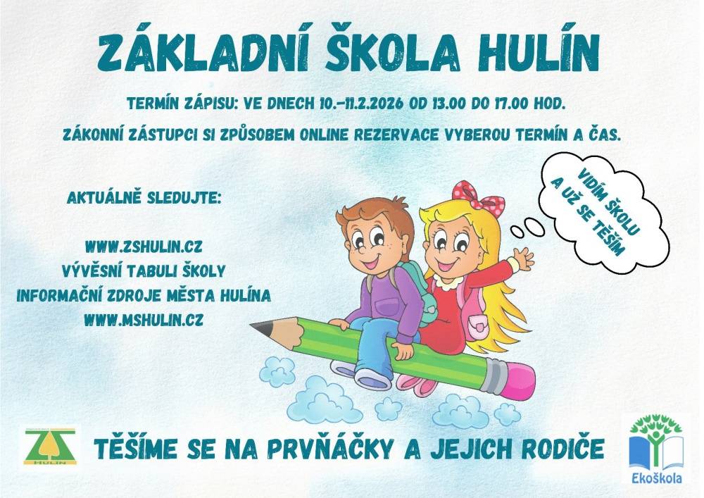 Pozvánka k základnímu vzdělávání.  Pozvánka k zápisu dětí do školní družiny.