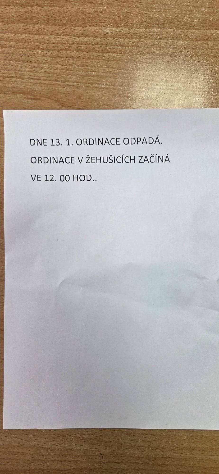 V Žehušicích od 12hod