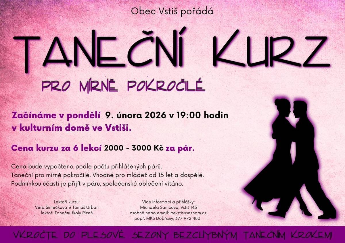 Taneční kurz pro mírně pokročilé.