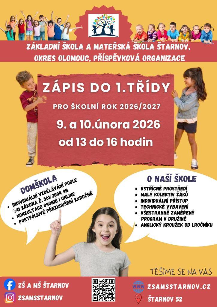 Dokumenty k zápisu nalezete ve složce Základní škola>Zápis do 1.ročníku.    Žádost o individuální vzdělávání naleznete ve složce Domškola>Dokumenty.