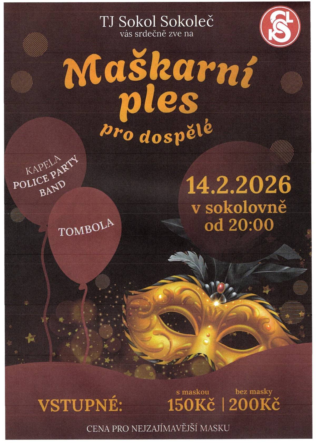 TJ Sokol Sokoleč vás srdečně zve: