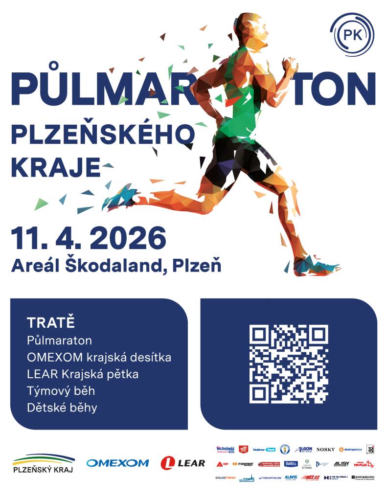To je Půlmaraton Plzeňského kraje, který odstartuje 11. dubna 2026.