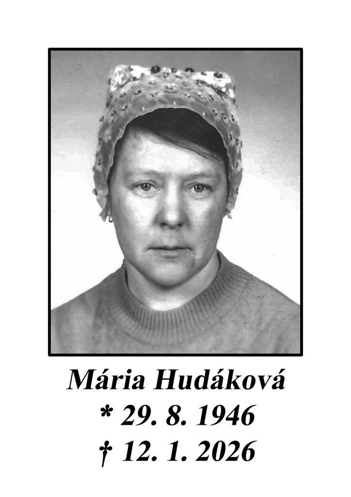 Posledná rozlúčka sa uskutoční 14. 1. o 13.00 hod. v dome smútku v Liptovskej Tepličke.