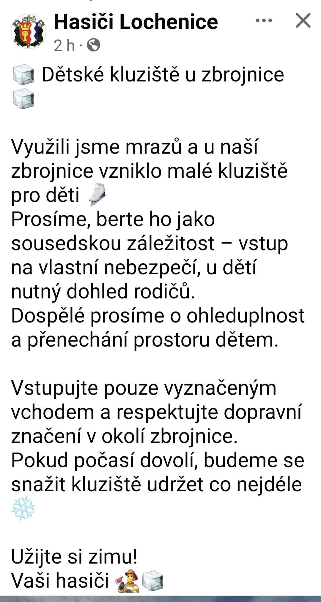 Možnost bruslení pro děti