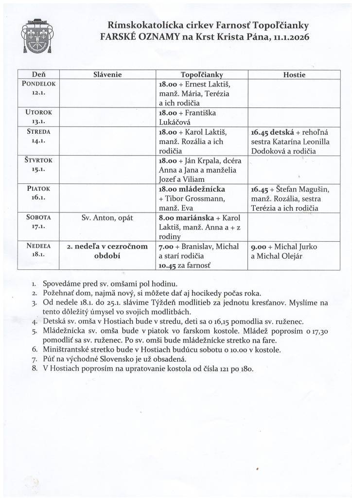 farské oznamy