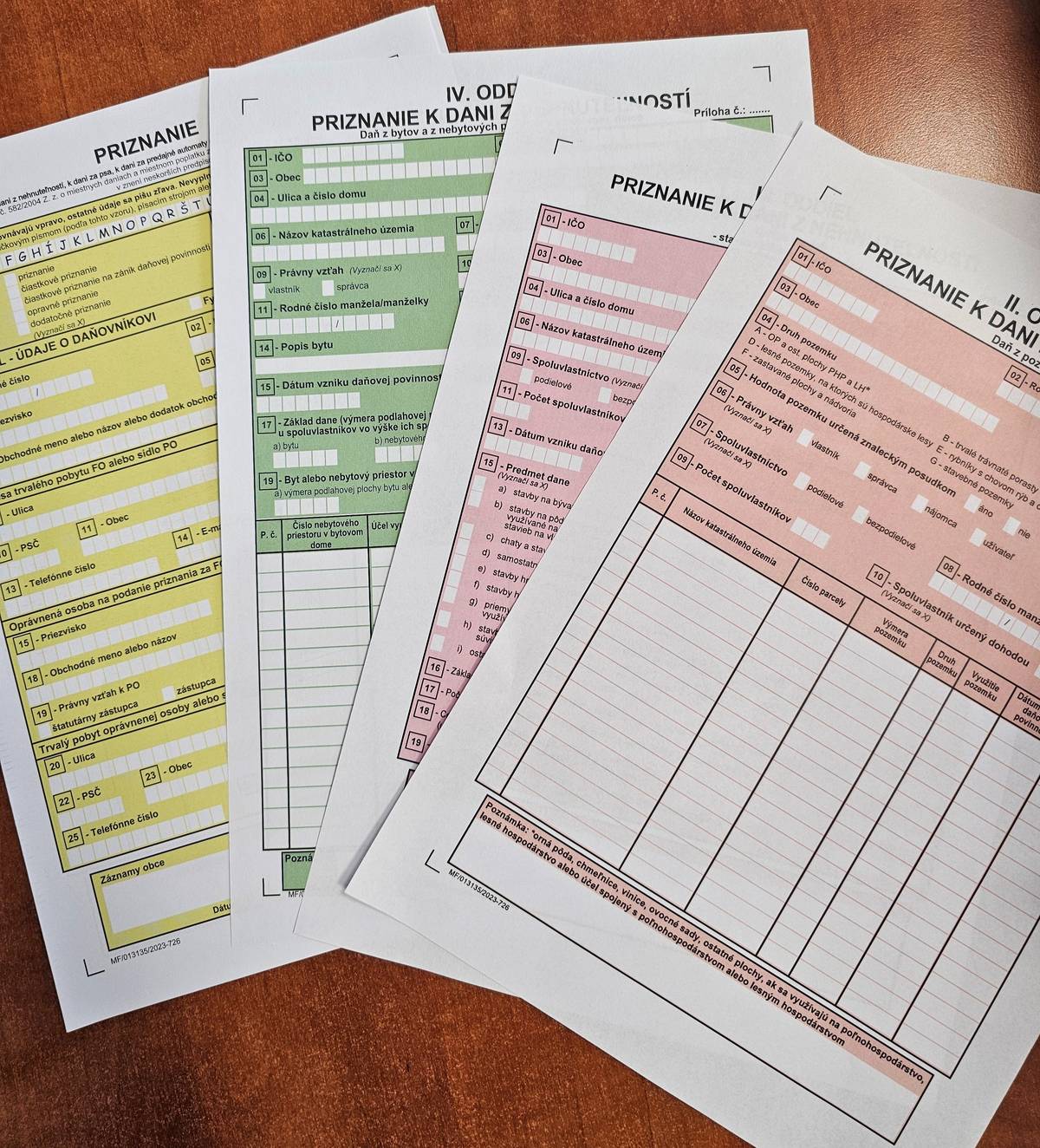 1. Daň z nehnuteľnosti   Kto nadobudol v roku 2025 nehnuteľnosť (pozemok, stavba) alebo nastala u neho akákoľvek zmena vo vlastníctve nehnuteľnosti, je potrebné podať daňové priznanie k dani z nehnuteľnosti na obecnom úrade najneskôr do 31.1.2026.❗   Nárok na zníženie dane z nehnuteľnosti majú občania (vlastníci nehnuteľnosti), ktorí dovŕšili 70 rokov, ktorým sa automaticky uplatní 50-percentná úľava z dane za byt a dane zo stavieb.     Ak si chcete v roku 2026 uplatniť úľavu na dani z nehnuteľnosti (ZŤP) je potrebné predložiť žiadosť najneskôr do 31.1.2026.     2. Poplatok za komunálne odpady a drobné stavebné odpady Ak si chcete v r. 2026 uplatniť úľavu na poplatku za komunálne odpady a drobné stavebné odpady v súlade s platným VZN č. 06/2025 o miestnych daniach a o miestnom poplatku za komunálne odpady a drobné stavebné odpady na území obce Šarišské Michaľany je potrebné predložiť žiadosť a hodnoverný doklad k úľave najneskôr do 31.1.2026.❗       Ak požiadate o úľavu v priebehu roka, je potrebné o túto úľavu požiadať do 30 dní od zmeny, najneskôr však do 31.10.2026.