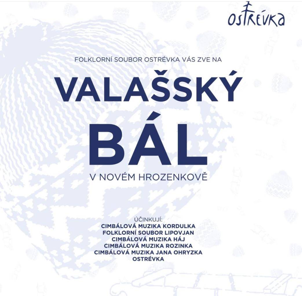 Valašský bál v Novém Hrozenkově ve znamení zabijačky, muzik a místních účinkujících.