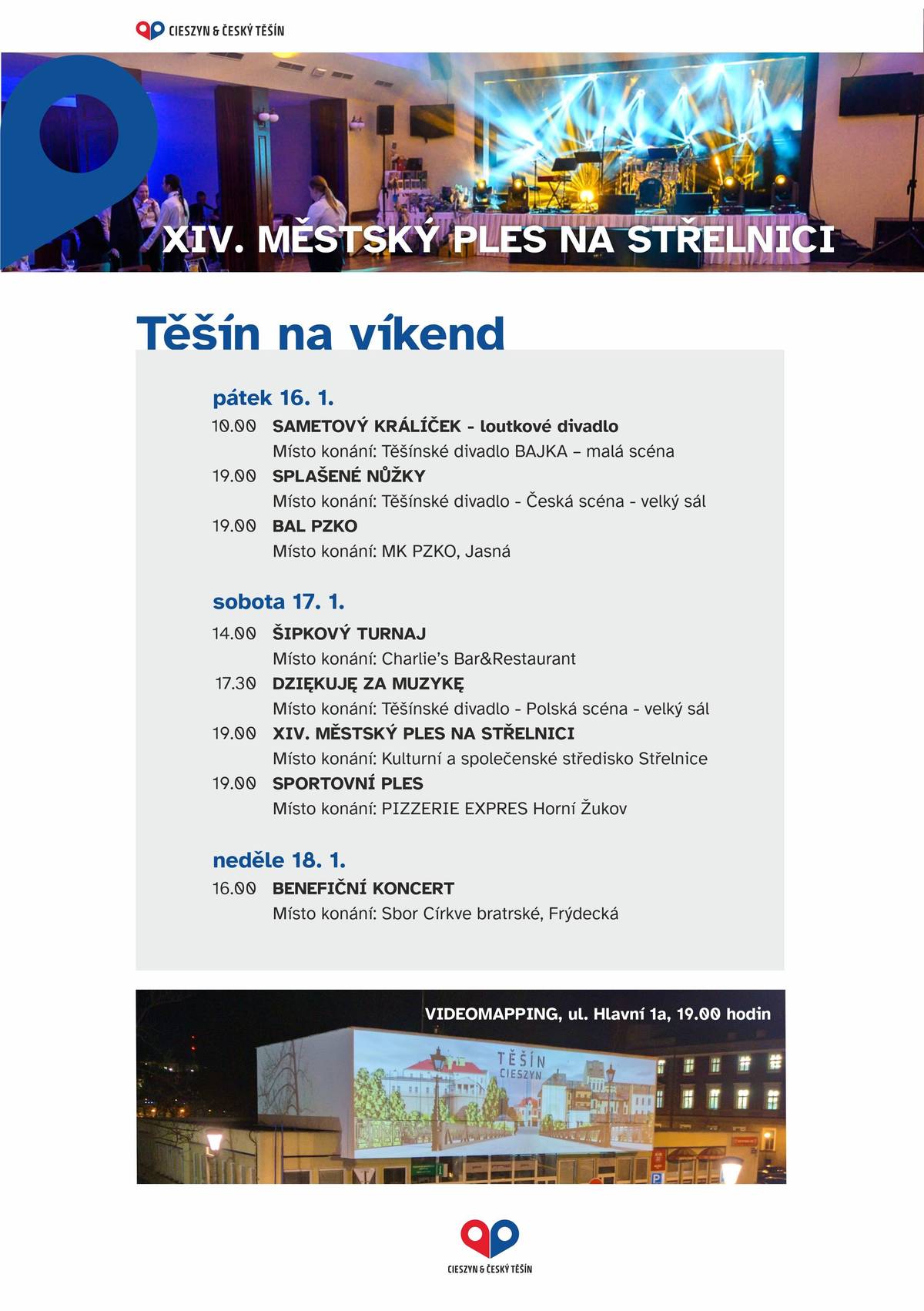 Přijměte pozvání na víkendové akce v Těšínech!