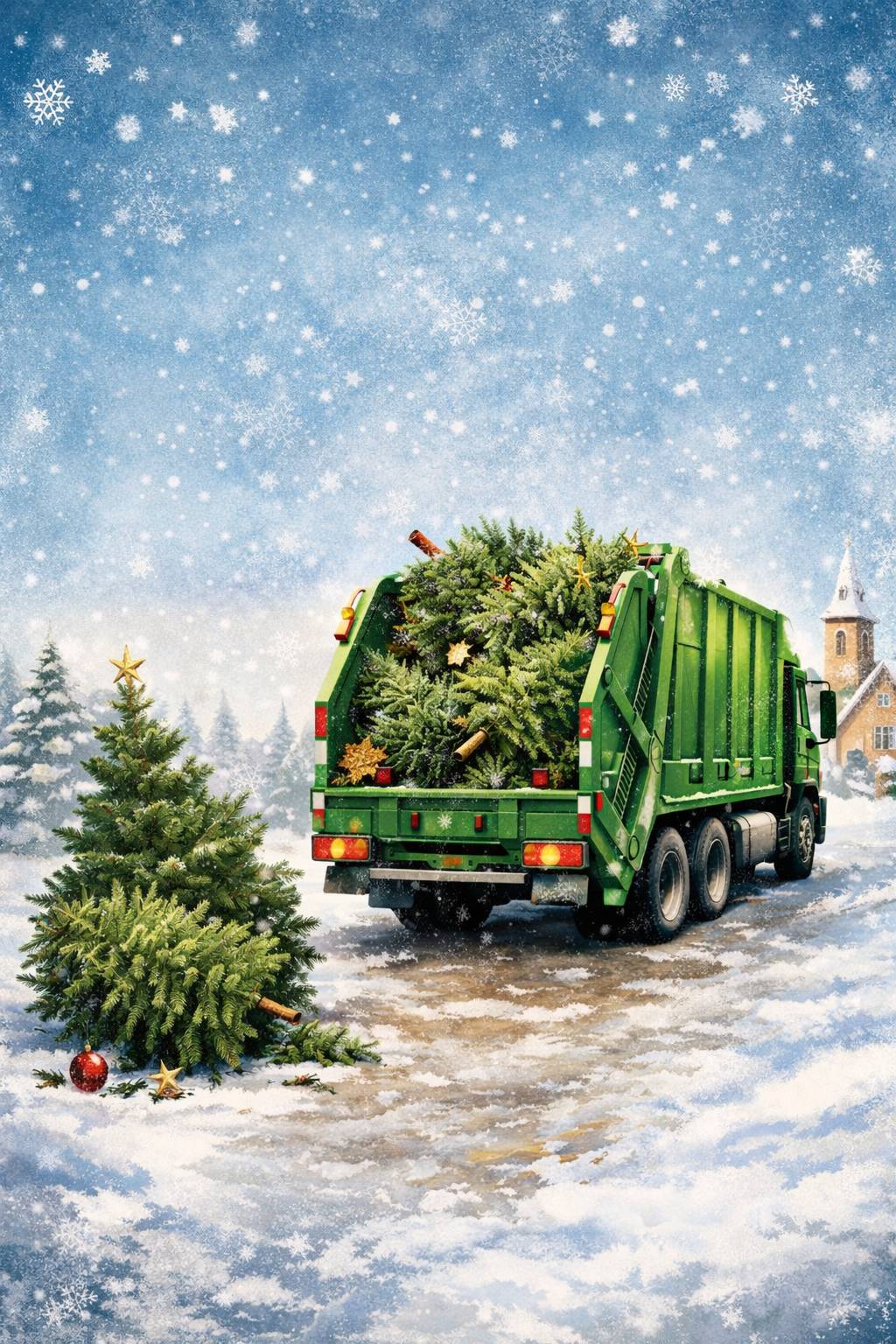 Ve středu 21. ledna proběhne pravidelný svoz tříděného odpadu a také svoz vánočních stromků od domů. Prosíme, abyste vánoční stromky nechávali na viditelném místě před vašimi domy.Vánoční stromky je možné odkládat i na sběrné místo za školou, kde budou následně poštěpkovány.